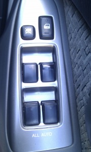 Power window master switch on Toyota Prado driver's door Power window master switch on Toyota Prado driver's door