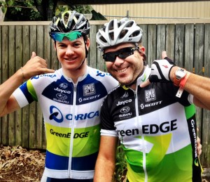 Level 11 team leader Ritchie (right) with Simon Clarke